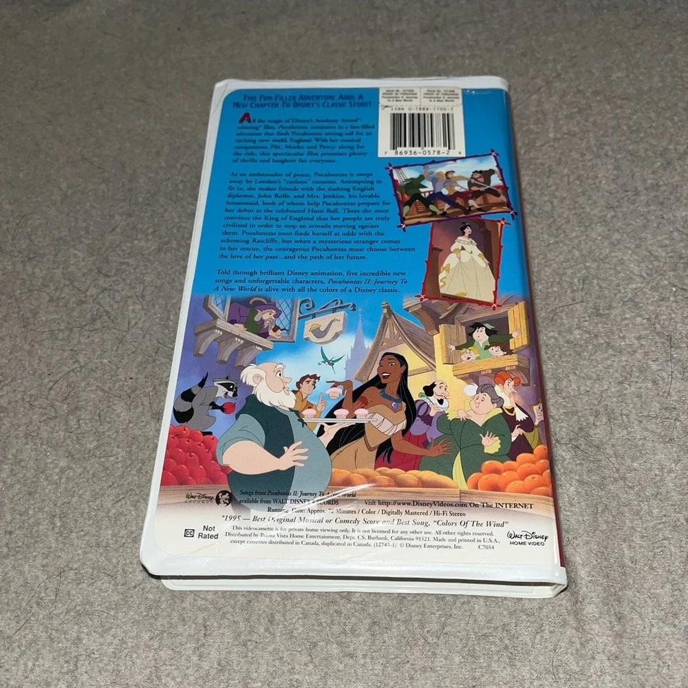 Disney’s Pocahontas II Journey to A New World VHS Movie